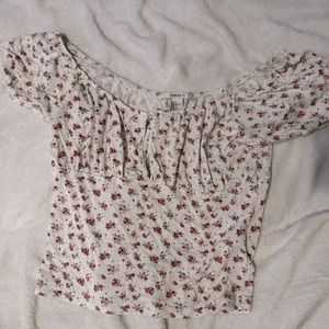F21 floral crop top